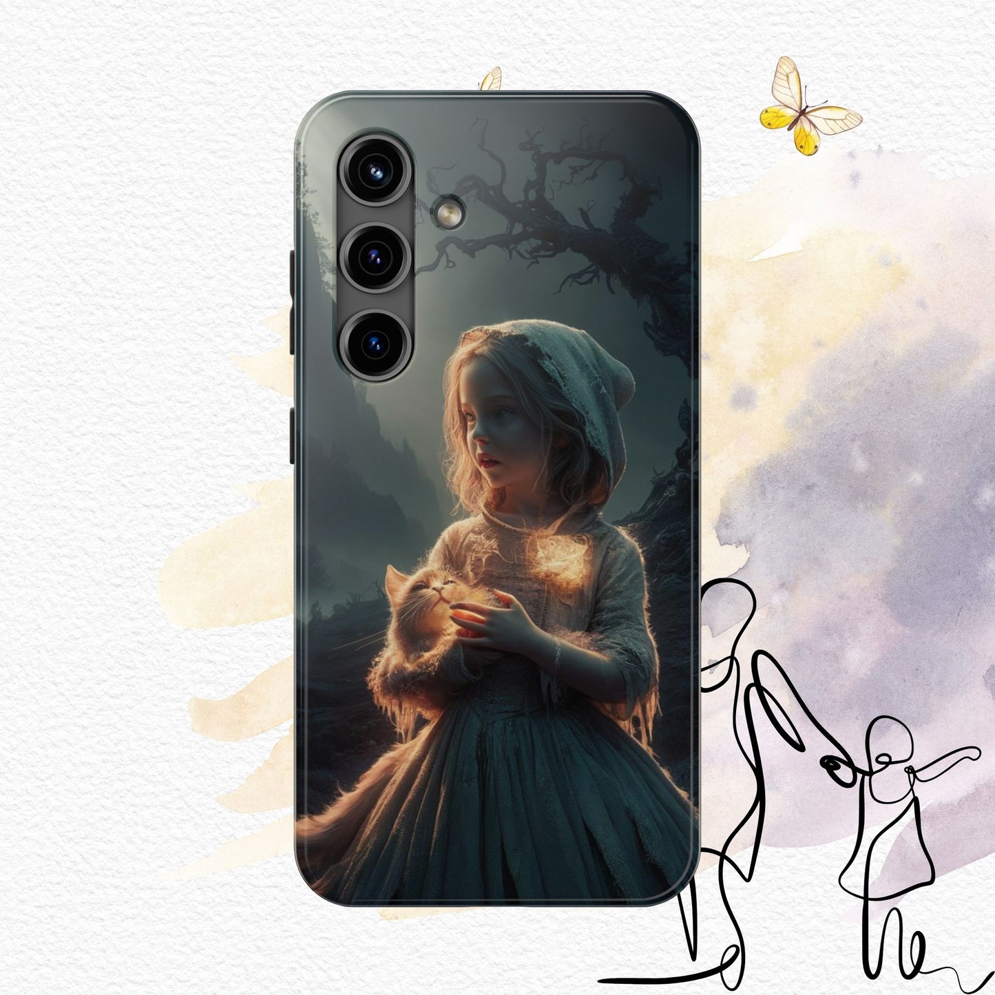 Glitter Guardian Wireless Charging Support Tough Case