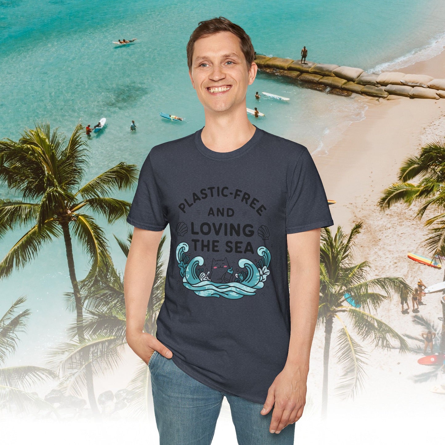 Plastic Free Ocean Cotton T-Shirt
