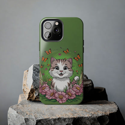 Green Mewsic Wireless Charging Support Tough Case