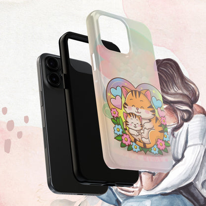 Kitten Cuddle Wireless Charging Support Tough Case