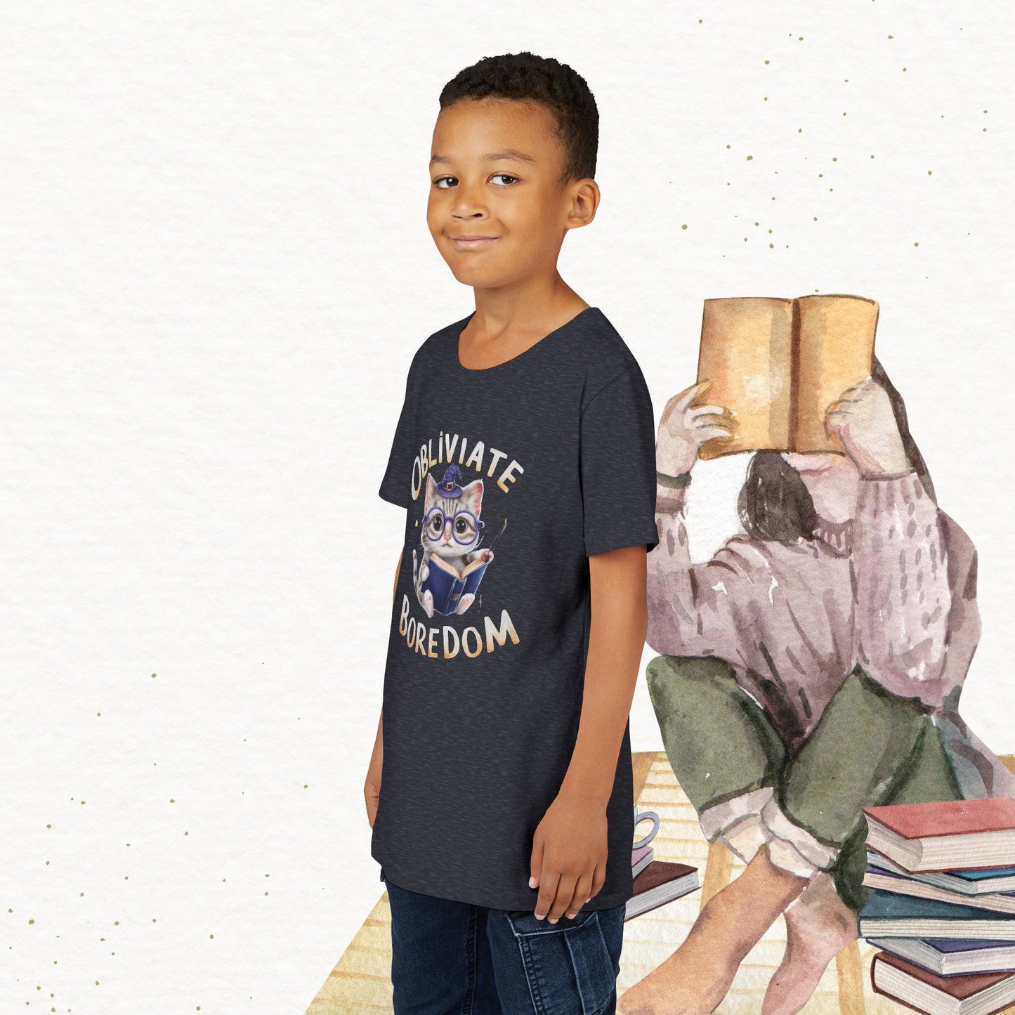 Obliviate Boredom Youth Heavy Cotton T-Shirt