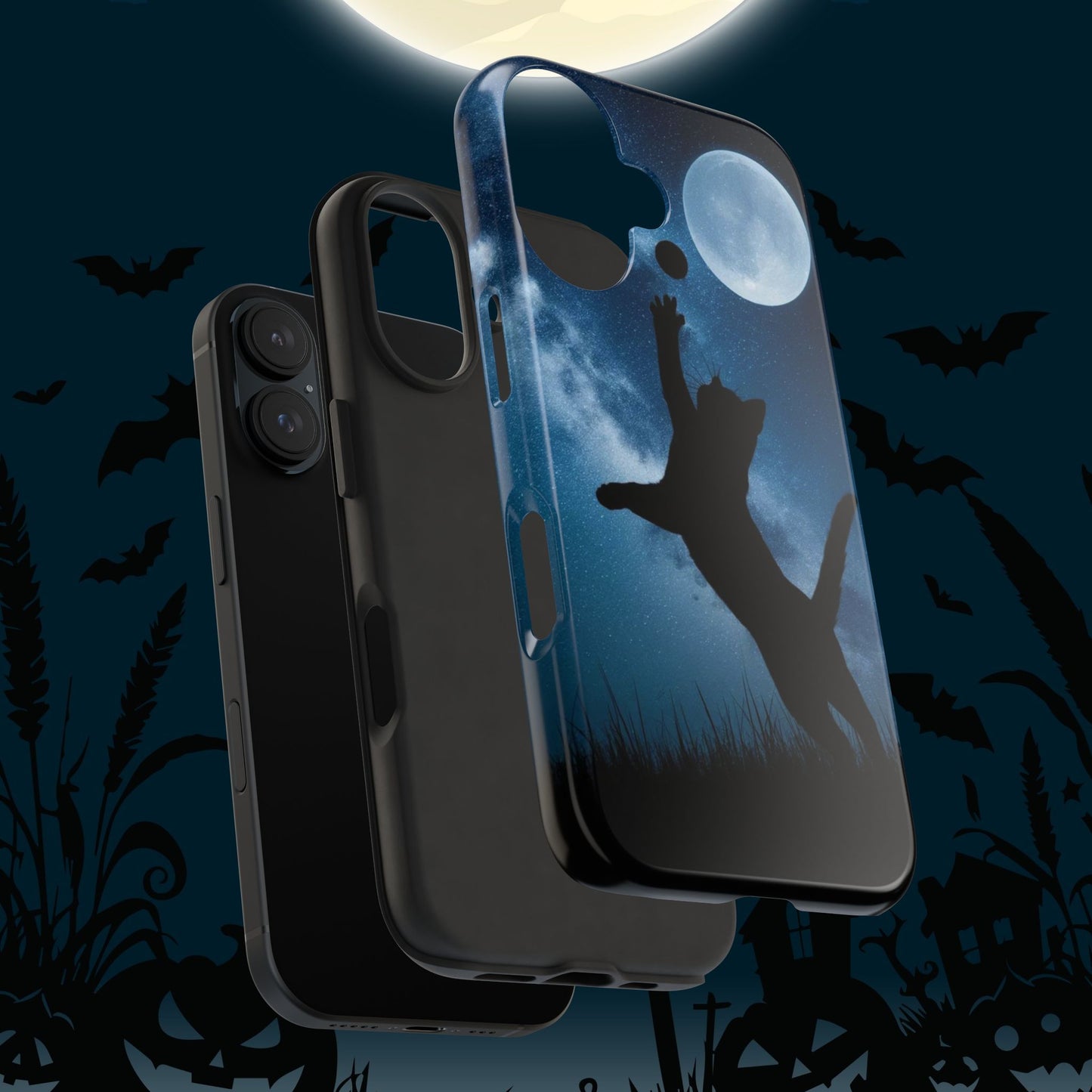 Cattastic Courtside Wireless Charging Support Tough Case.