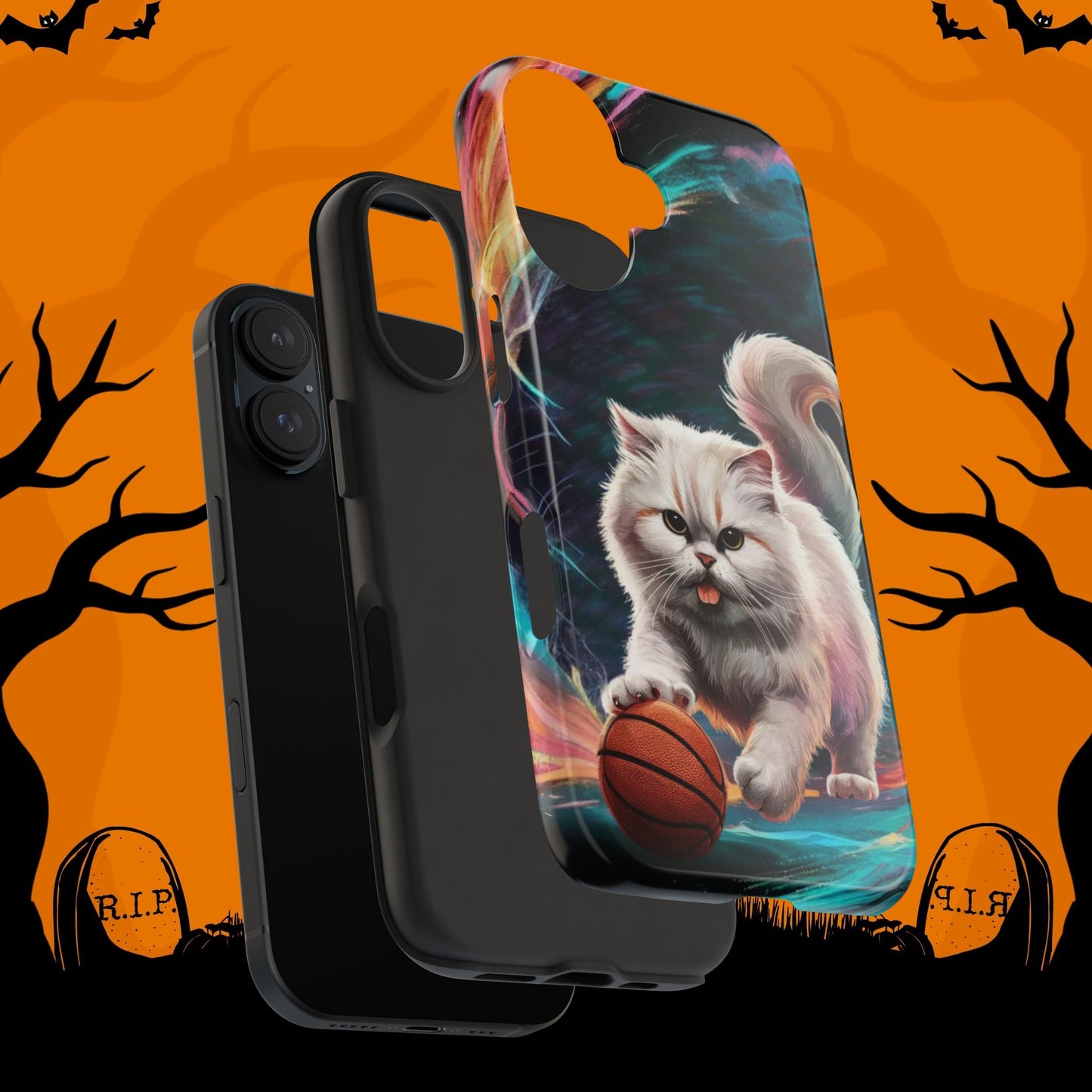 Meowble Dribble Wireless Charging Support Tough Case.