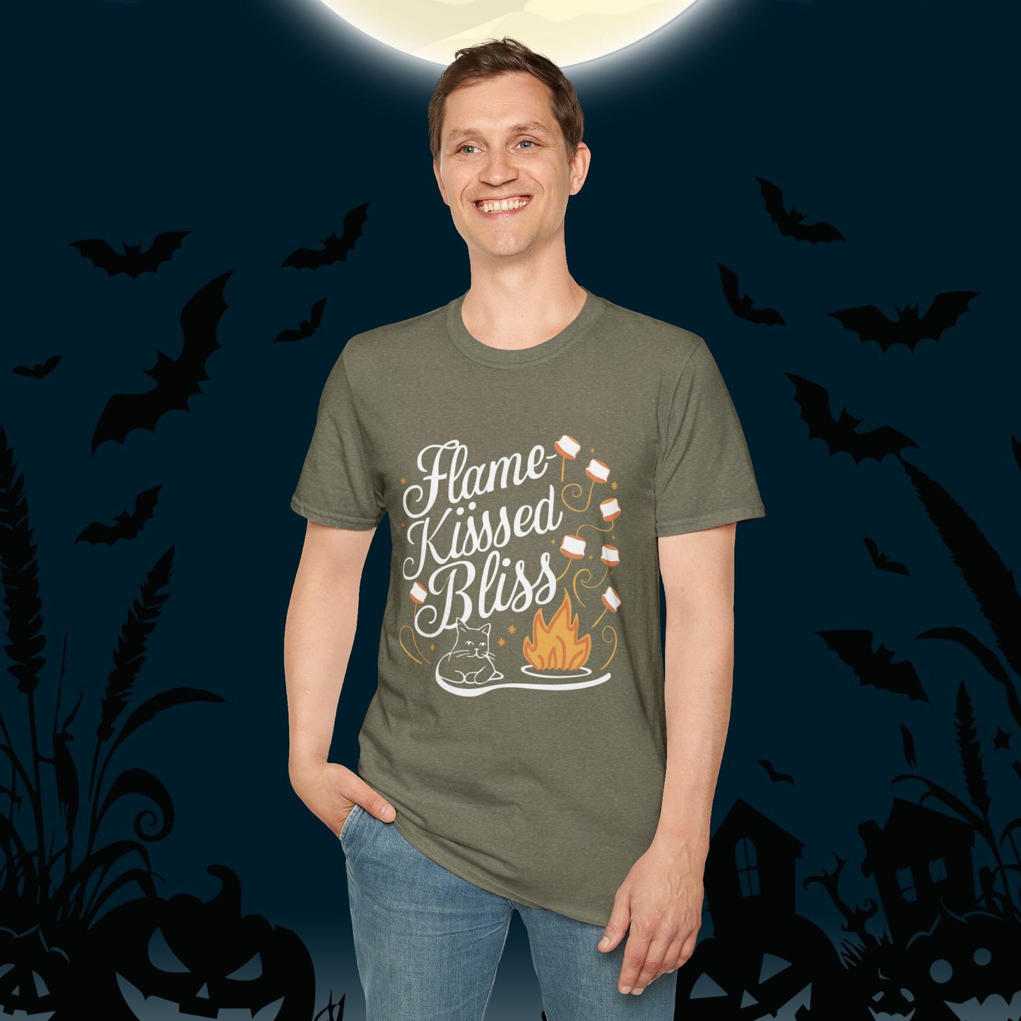 Flame Kiss Bliss Cotton Men Tshirt