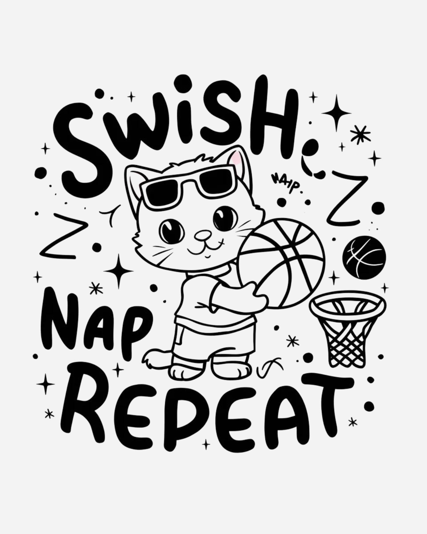 Swish Nap Repeat Cotton Tshirt