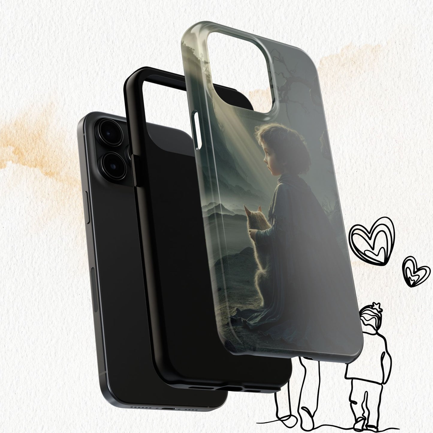 Meowtime Mate Wireless Charging Support Tough Case.