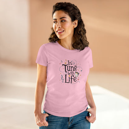 In Tune With Life Women Cotton Tshirt