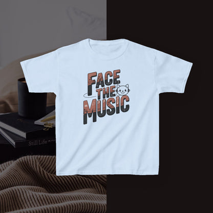 Face The Music kid Heavy Cotton Tshirt