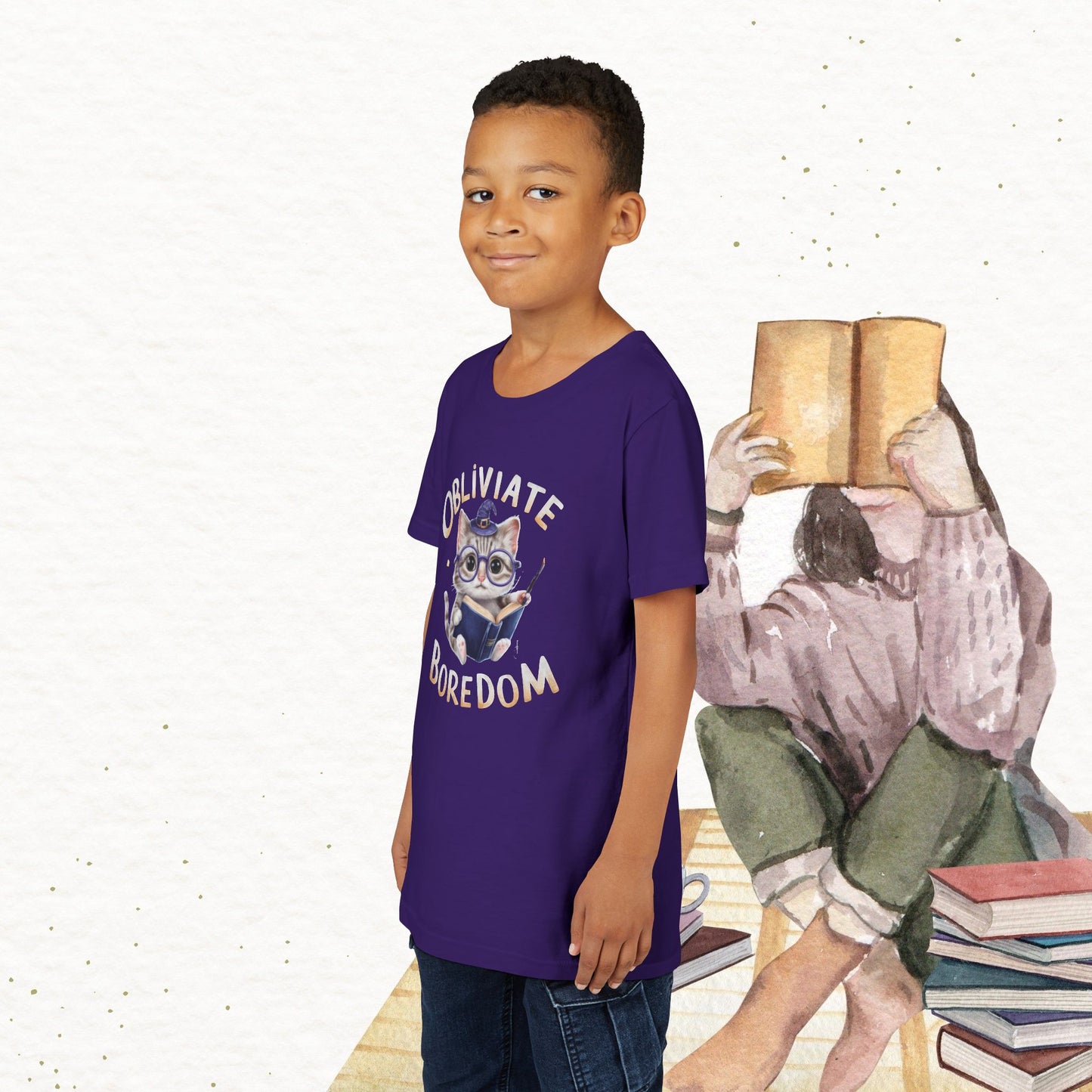 Obliviate Boredom Youth Heavy Cotton T-Shirt
