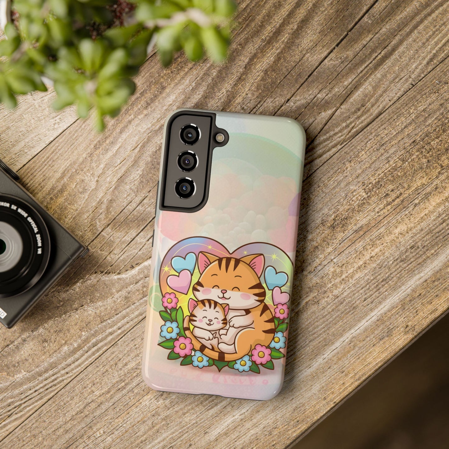 Kitten Cuddle Wireless Charging Support Tough Case