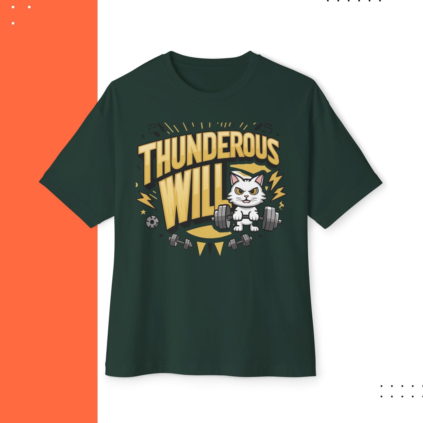 Thunderous Will Unisex Gym Oversized Boxy Tee