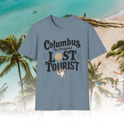 Columbus The Original Lost Tourist Cotton Men Tshirt