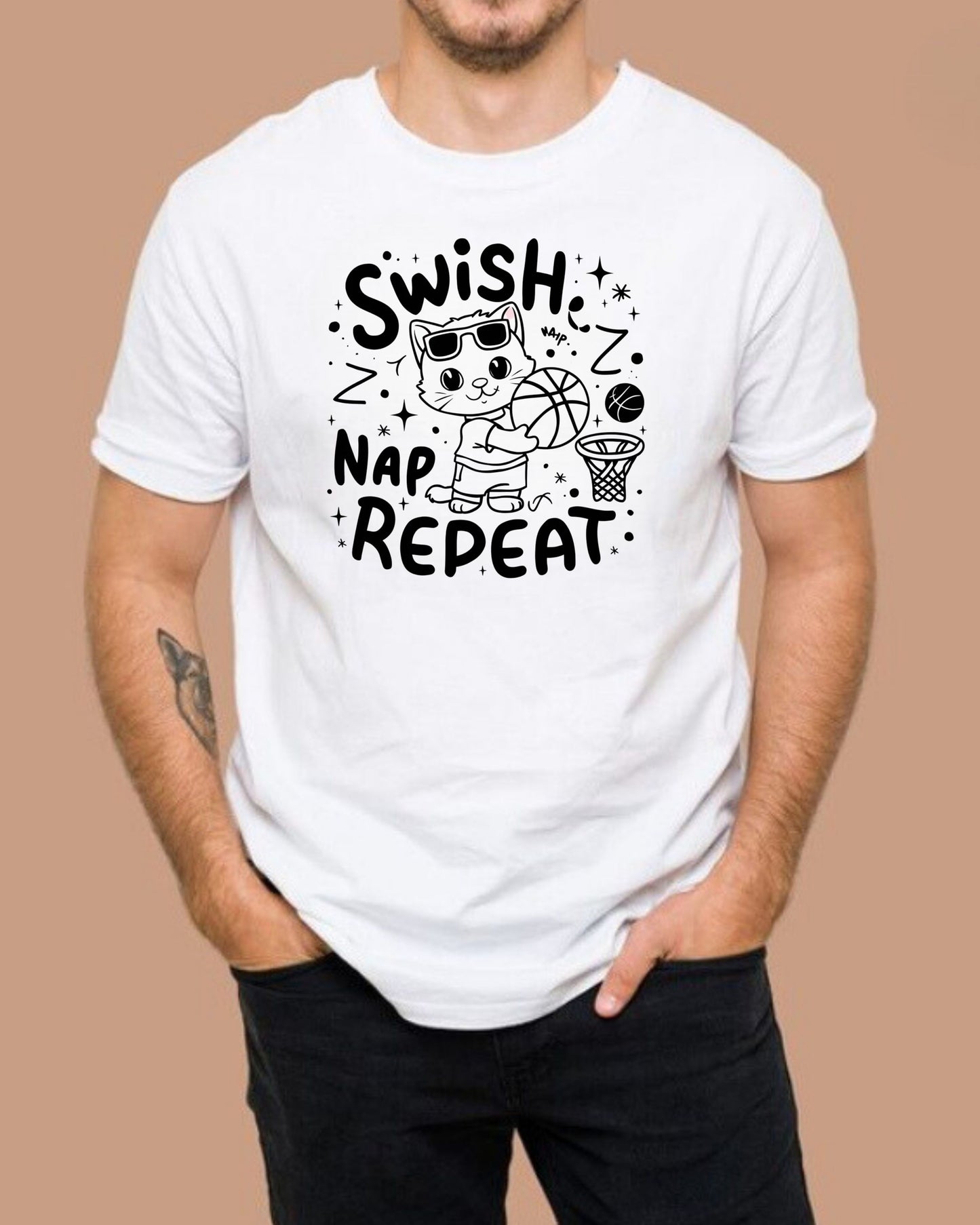 Swish Nap Repeat Cotton Tshirt