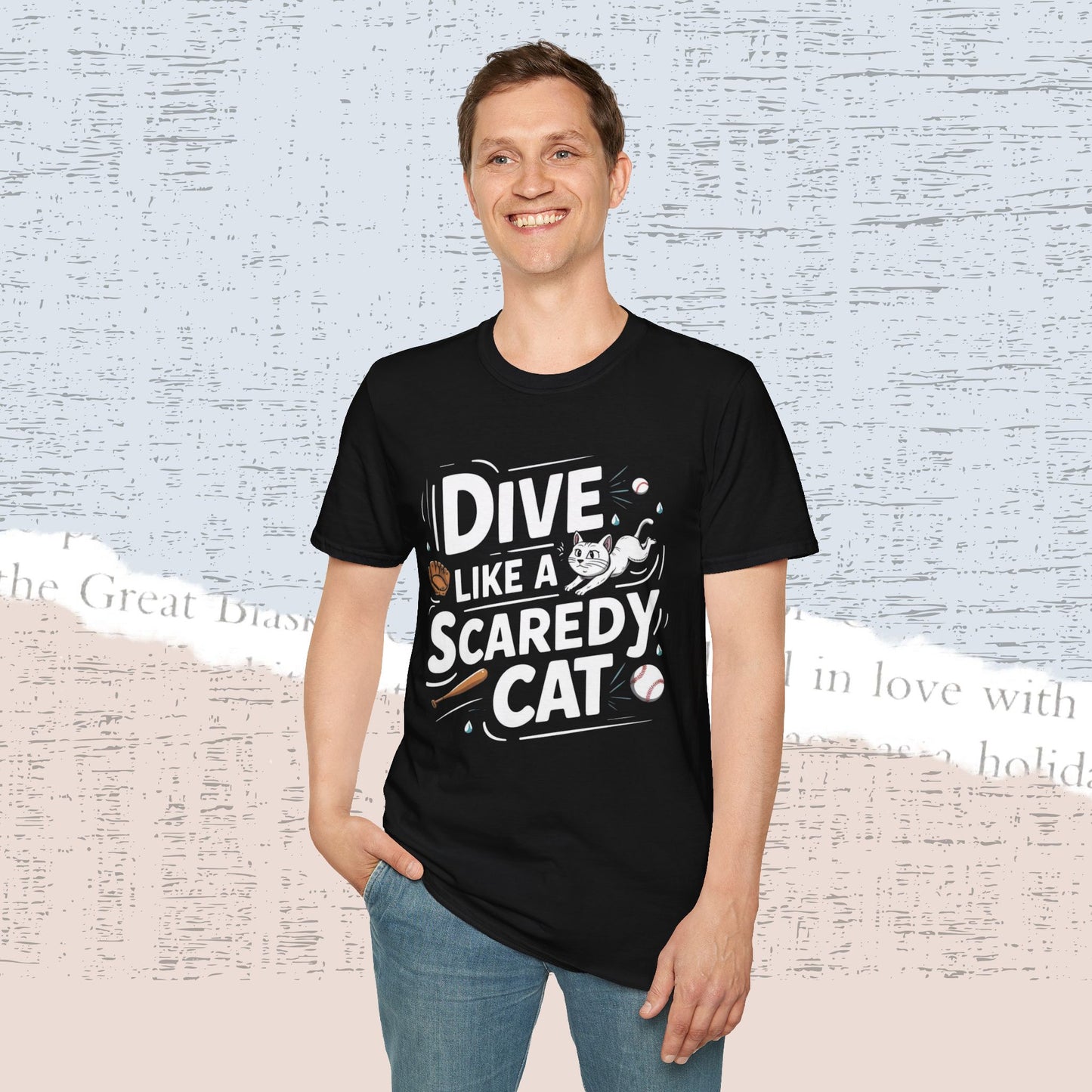 Dive Like Scaredy Cat Cotton Men Tee
