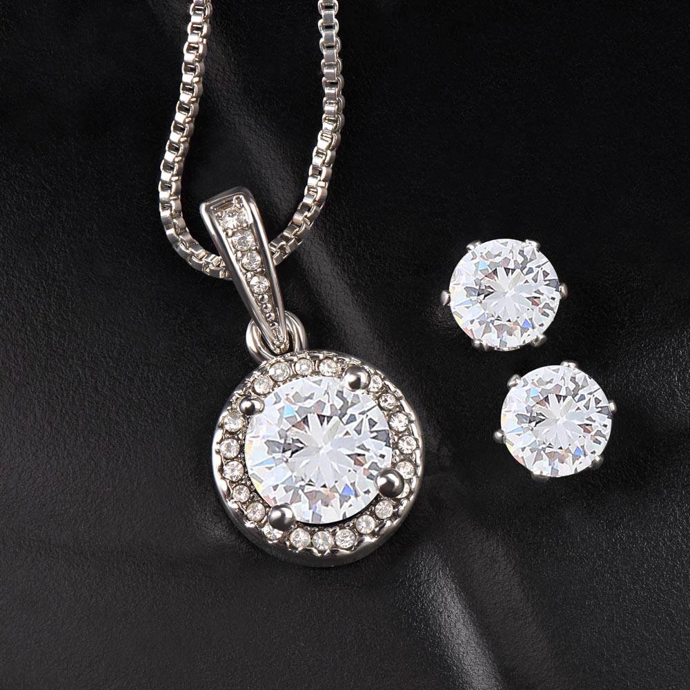 Best Gift For Wife. Forever Bond Necklace & Earring Set