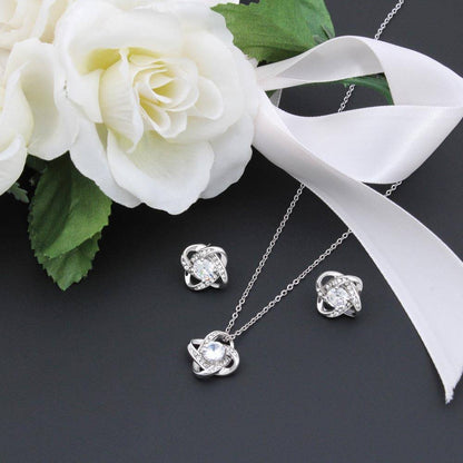 Best  Gift For Wife. Forever Love Necklace & Earring Set