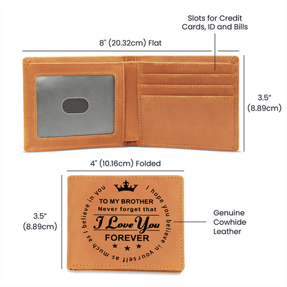 Best Gift For Brother. Graphic Leather Wallet