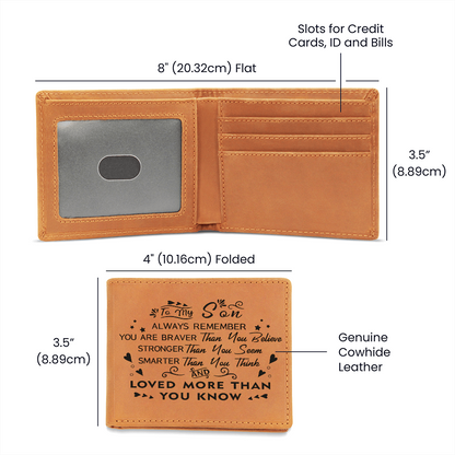 Best Gift For Son . Graphic Leather Wallet