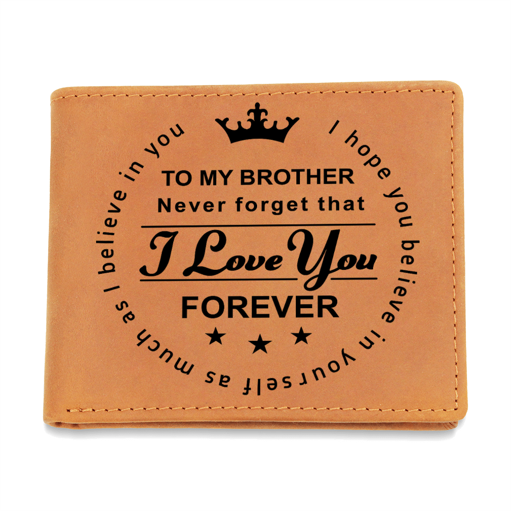 Best Gift For Brother. Graphic Leather Wallet