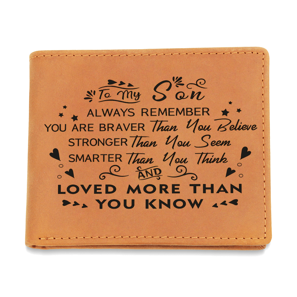 Best Gift For Son . Graphic Leather Wallet