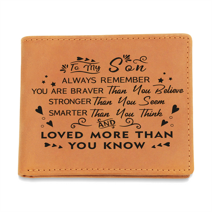 Best Gift For Son . Graphic Leather Wallet