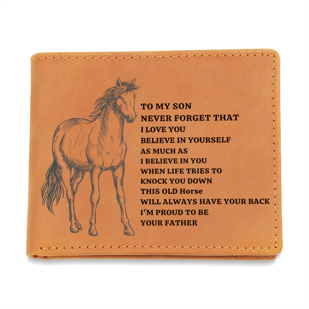 Best Gift For Son . Graphic Leather Wallet