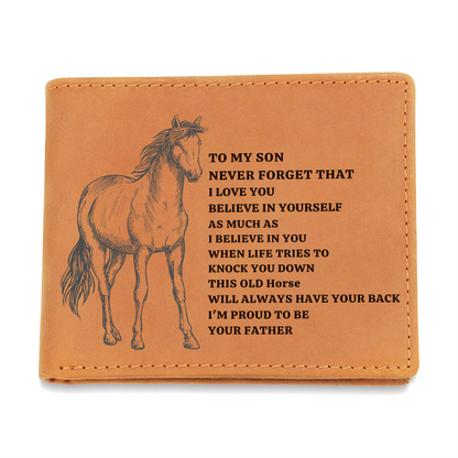 Best Gift For Son . Graphic Leather Wallet