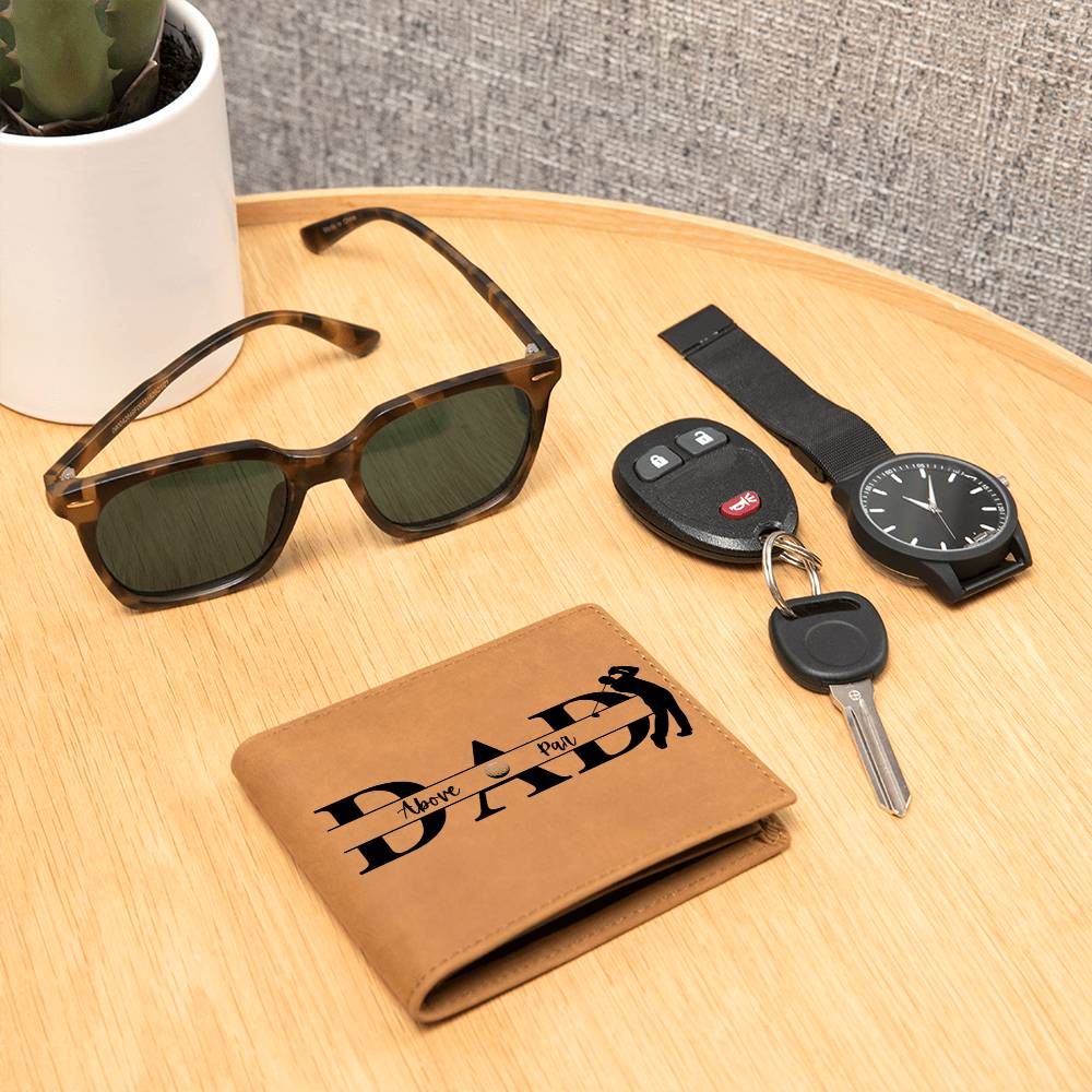 Best Gift For Dad . Graphic Leather Wallet