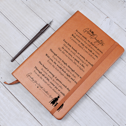 Best Gift For GrandDaughter. Vegan Leather Journal, Unique Gift