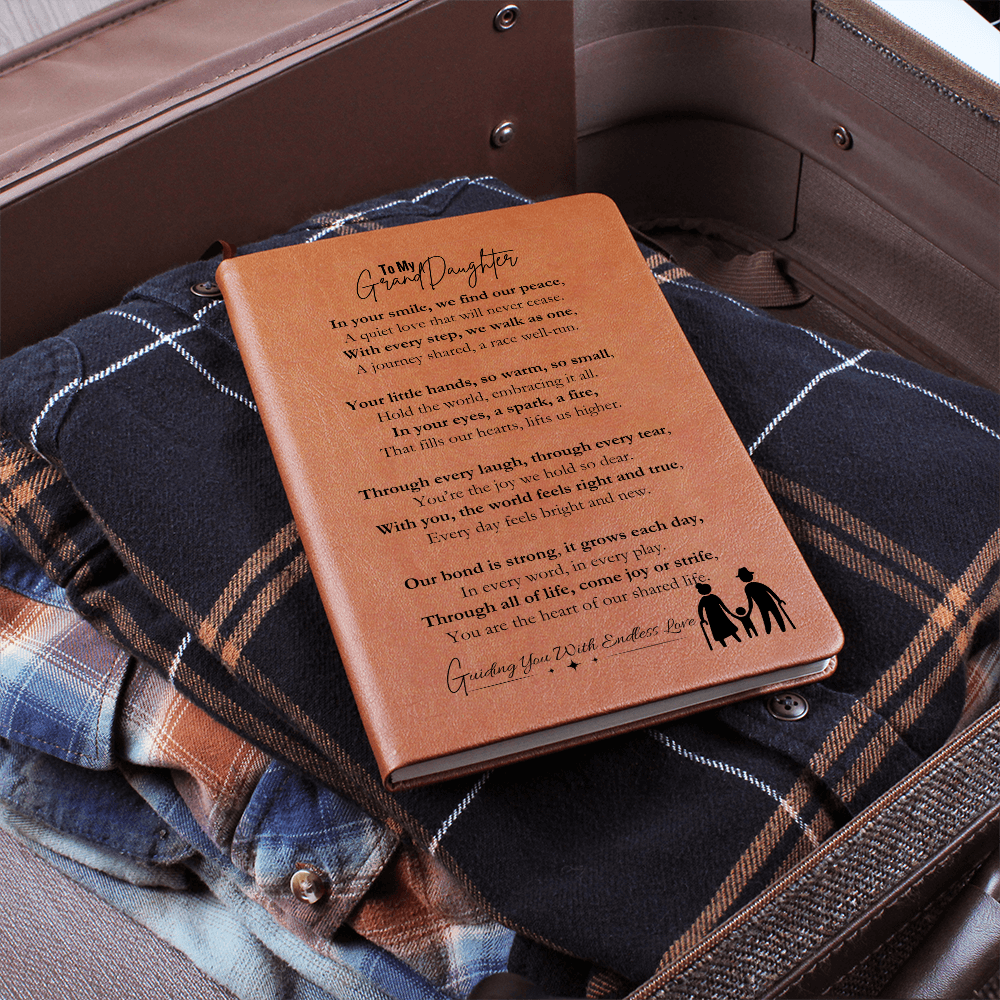 Best Gift For GrandDaughter. Vegan Leather Journal, Unique Gift