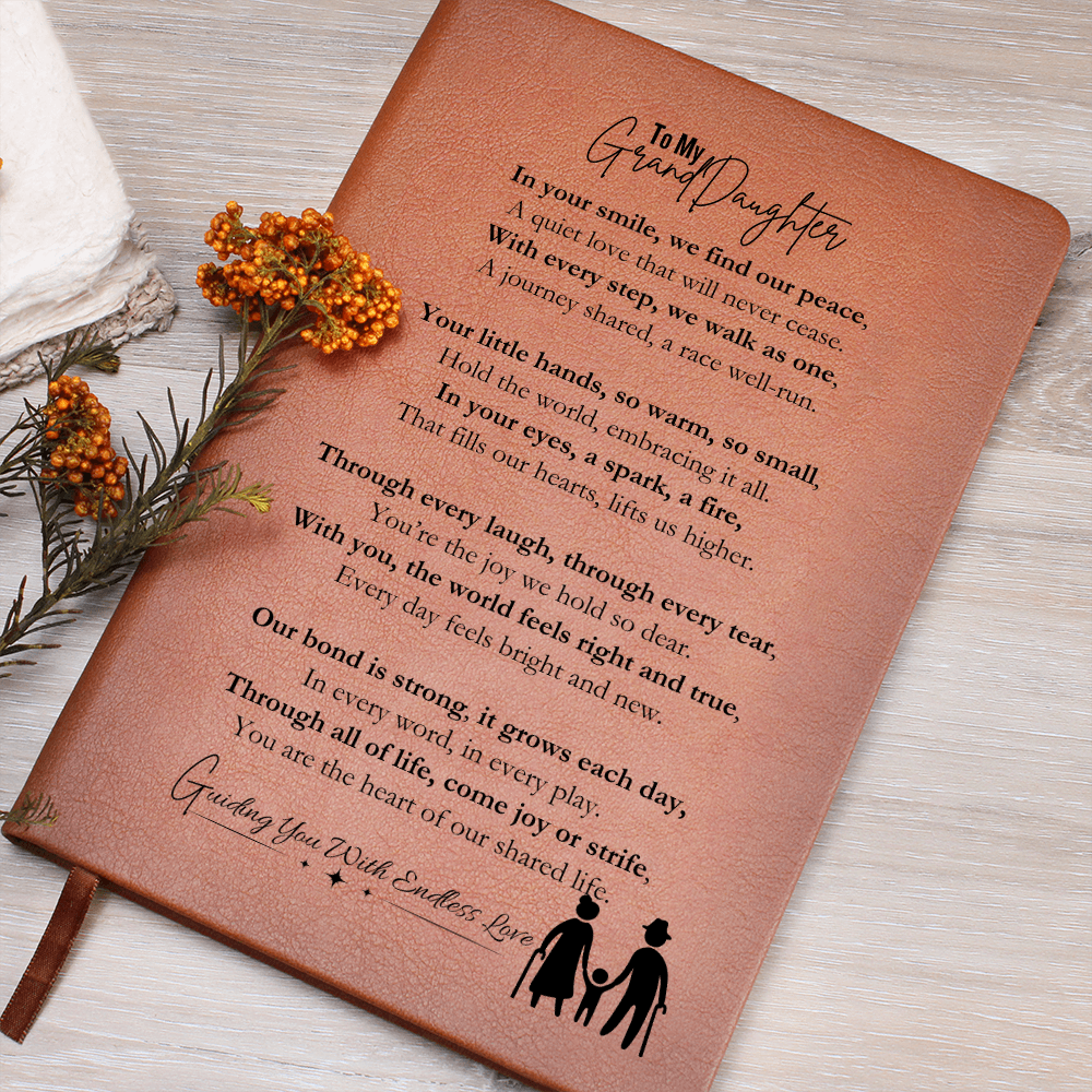 Best Gift For GrandDaughter. Vegan Leather Journal, Unique Gift