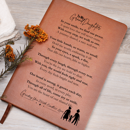 Best Gift For GrandDaughter. Vegan Leather Journal, Unique Gift