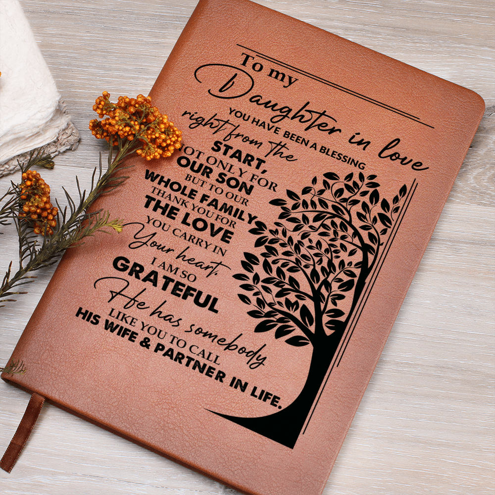 Best Gift For Daughter In Law. Vegan Leather Journal Unique Gift