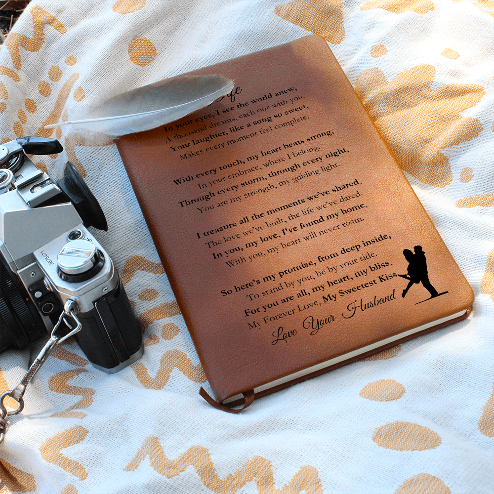 Best Gift For Wife. Vegan Leather Journal, Unique Gift