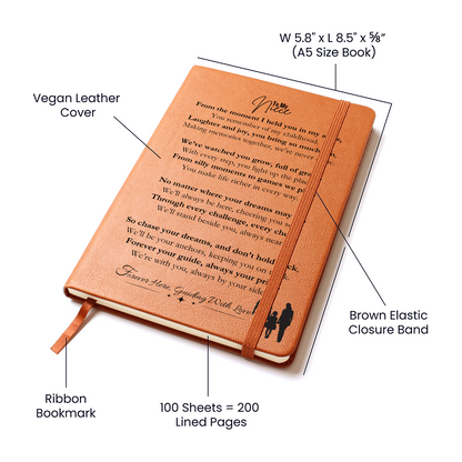 Best Birthday Gift For Niece. Vegan Leather Journal, Unique Gift