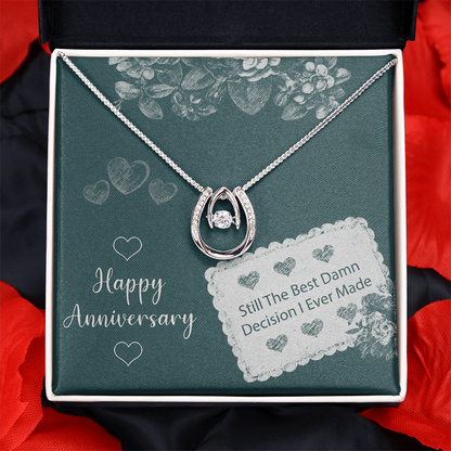 Best Gift For Wife. Lucky In Love Necklace