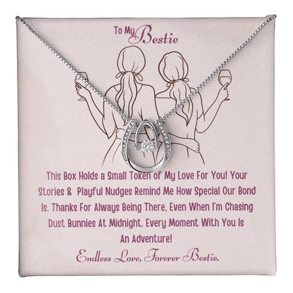 Best Gift For Bestie. Lucky In Love Necklace