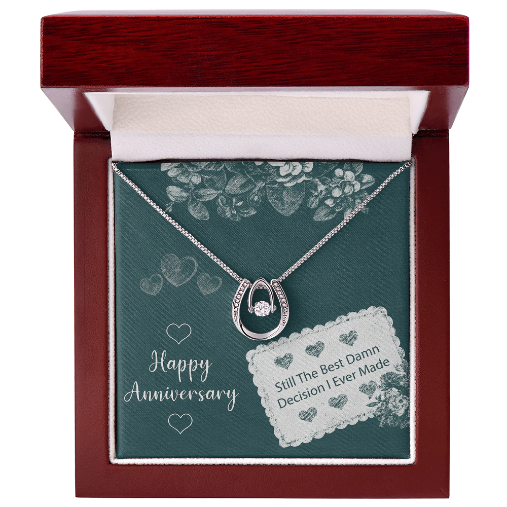 Best Gift For Wife. Lucky In Love Necklace