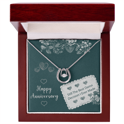 Best Gift For Wife. Lucky In Love Necklace