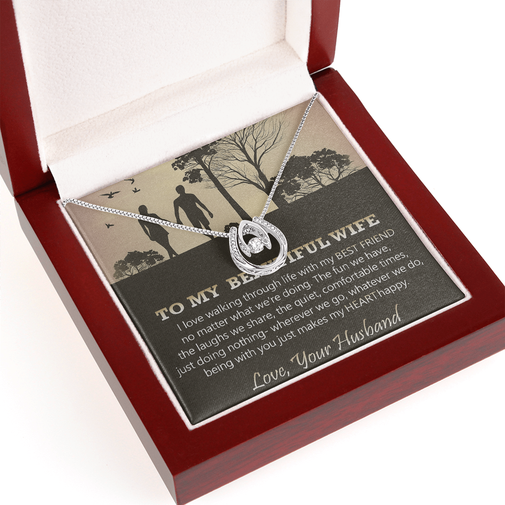 Best Gift For Wife. Lucky In Love Necklace