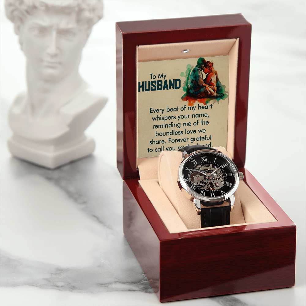 Best Gift For Husband. Openwork Watch