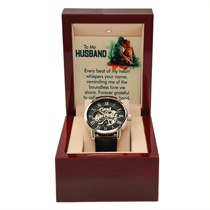 Best Gift For Husband. Openwork Watch