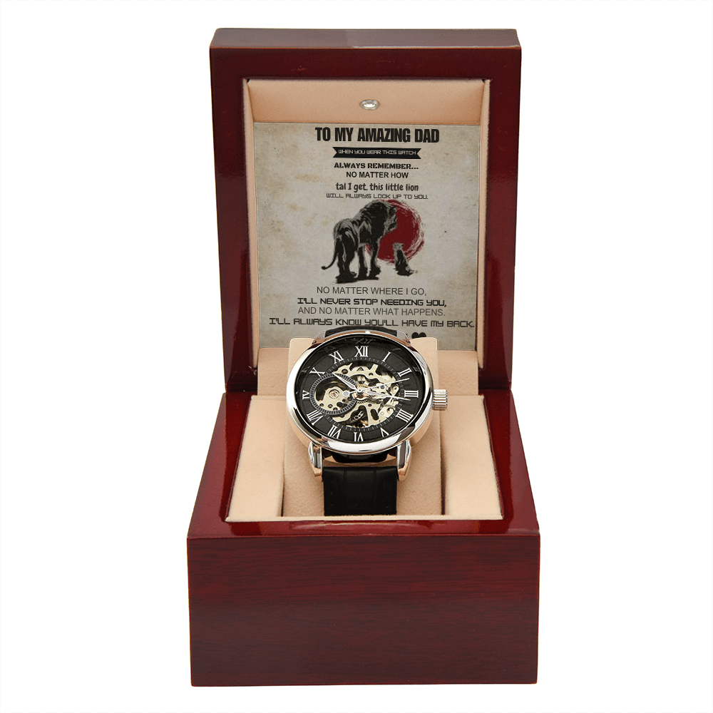 Best Gift For Dad. Openwork Watch