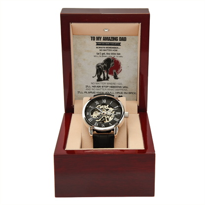 Best Gift For Dad. Openwork Watch