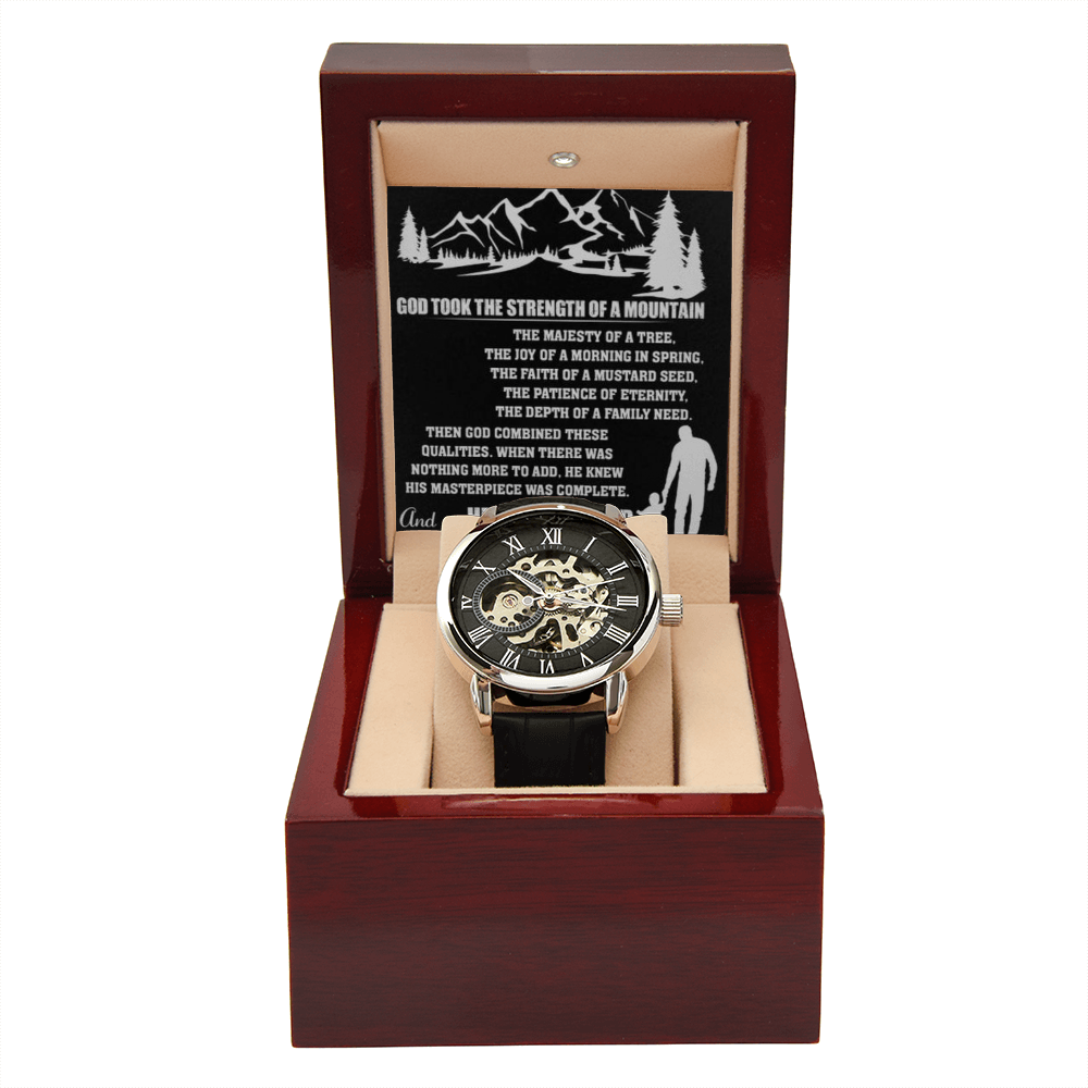 Best Gift For Father . Openwork Watch