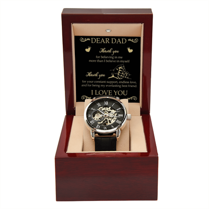 Best Gift For Dad. Openwork Watch