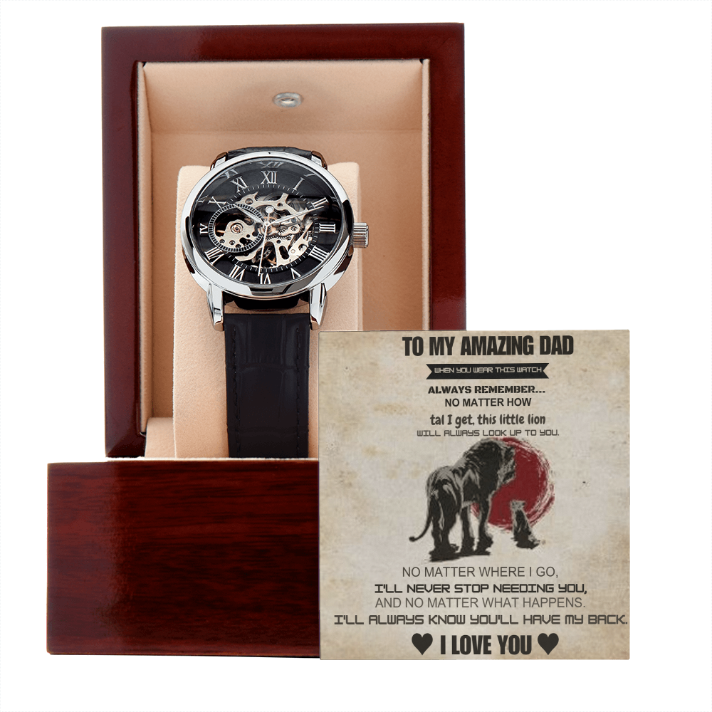 Best Gift For Dad. Openwork Watch