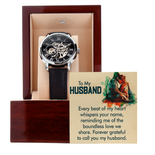 Best Gift For Husband. Openwork Watch