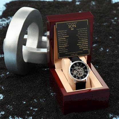 Best Gift For Son Openwork Watch with Message Card