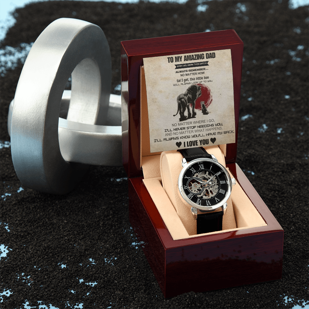 Best Gift For Dad. Openwork Watch